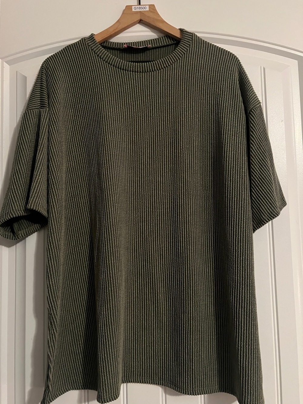 Ribbed stretchy boxy tunic top